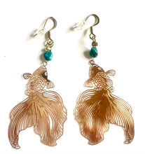 Load image into Gallery viewer, Filigree Koi Fish Pendants Earrings