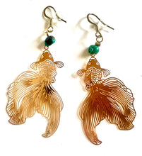 Load image into Gallery viewer, Filigree Koi Fish Pendants Earrings
