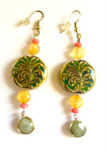 Load image into Gallery viewer, Whimsical Palm Citrine Earrings