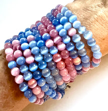 Load image into Gallery viewer, 5x Strands of Double Wrap Cats Eye Beads Bracelet