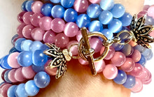Load image into Gallery viewer, 5x Strands of Double Wrap Cats Eye Beads Bracelet