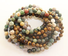 Load image into Gallery viewer, Green Jasper & Tiger Eye 5x Strands Double Wrap Power Bracelet
