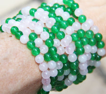 Load image into Gallery viewer, Mix of Pink Rose Quartz & Green Agate stones-Double Wrap Power Bracelet