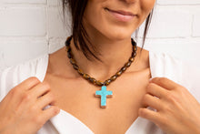Load image into Gallery viewer, Unlock Your Potential Collection-Turquoise & Yellow Tiger Eye Necklace