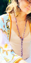 Load image into Gallery viewer, Creates "Living, Playing, Expressing"-Amethyst Lariat Necklace