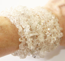 Load image into Gallery viewer, 5x Double Wrap Strands of Pure Clear Quartz Crystals Stones Power Bracelet