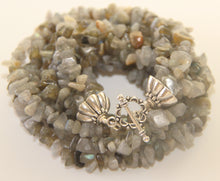 Load image into Gallery viewer, 5x Strands of Labradorite Double Wrap Bracelet