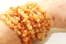 Load image into Gallery viewer, 5x Double Wrap Strands of Natural Orange Jade Stones Power Bracelet