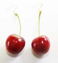 Load image into Gallery viewer, Bing Cherry Red Cherry Earrings