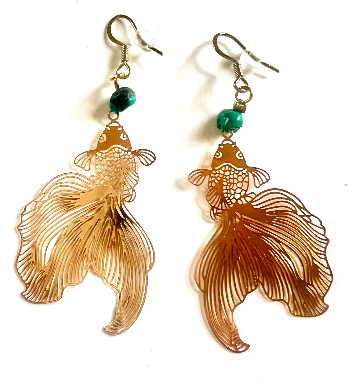 Filigree Koi Fish Pendants Earrings