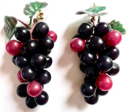 Life-Like Grape Earrings