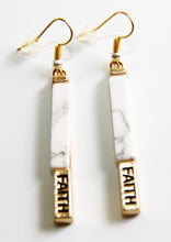 Load image into Gallery viewer, Inspiration Stone Bars With Gold- White Magnesite-FAITH
