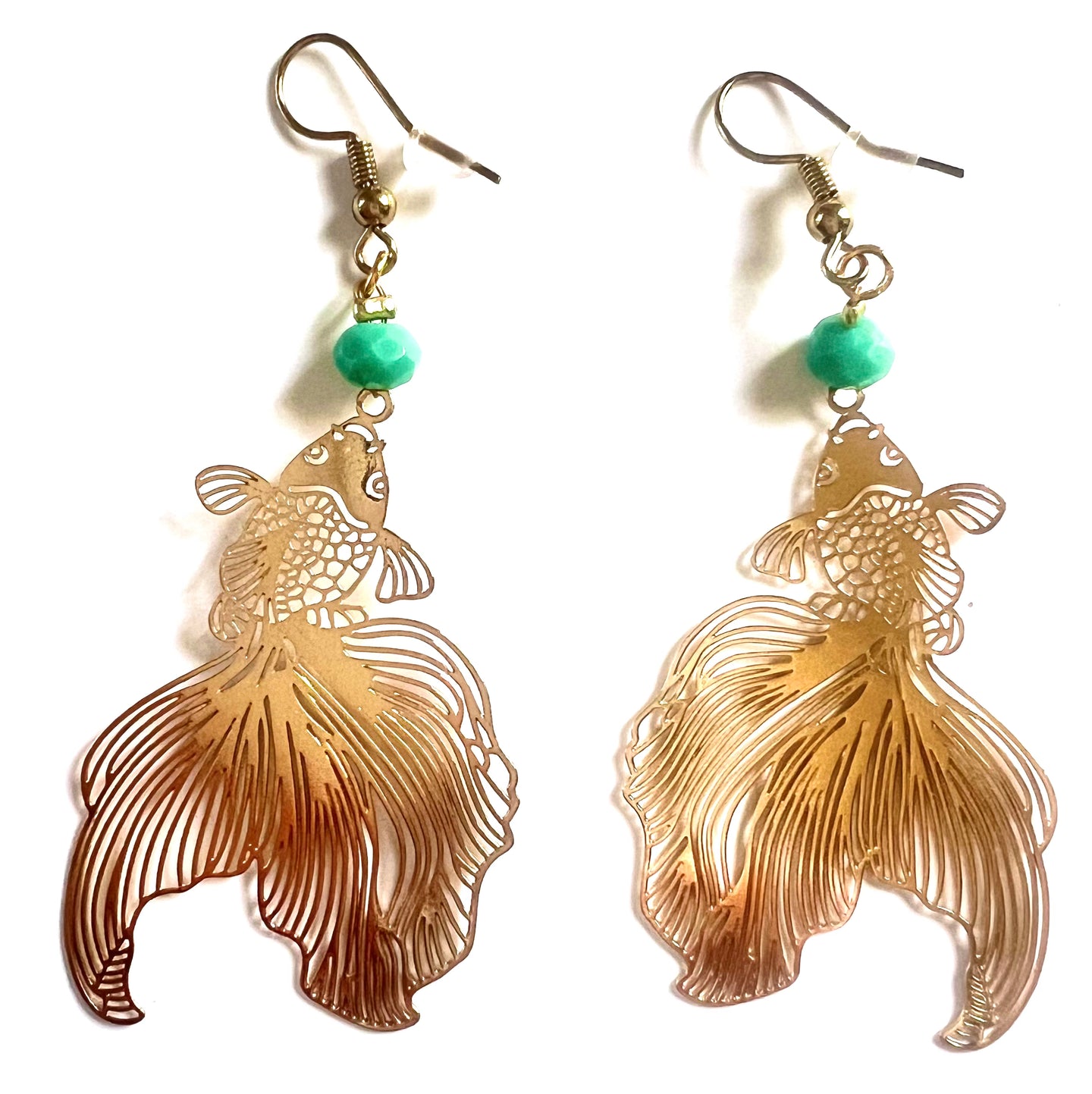 Filigree Koi Fish Pendants Earrings