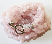 Load image into Gallery viewer, Power Bracelet-Pink Rose Quartz Double Wrap Bracelet
