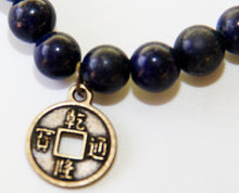 Load image into Gallery viewer, Dark Blue Lapis Single Prosperity Bracelet
