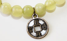 Load image into Gallery viewer, Light Jade Single Bracelet with Prosperity Coin
