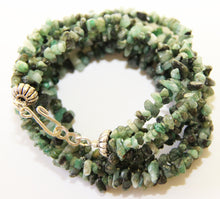 Load image into Gallery viewer, Emerald Stones Power Double Wrap Bracelet
